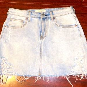 Denim mini skirt